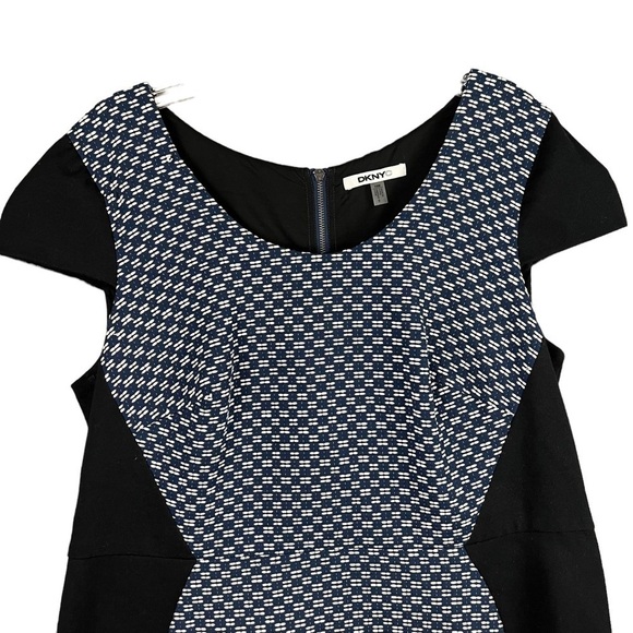 DKNYC Donna Karan Short Sleeve Geometric Print Career Dress Size 14W - Picture 3 of 8